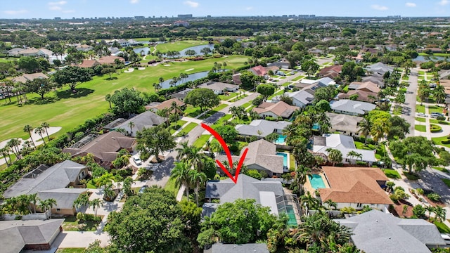 17315 Lake Park Rd, Boca Raton, FL 33487 - view of property location with nearby suburban area, a golf course, and a large body of water