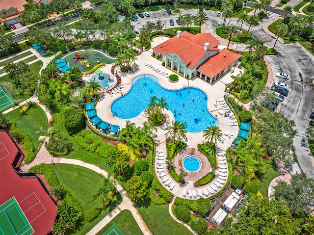 11187 SW Lake Park Dr, Port Saint Lucie, FL 34987 - drone / aerial view of a pool