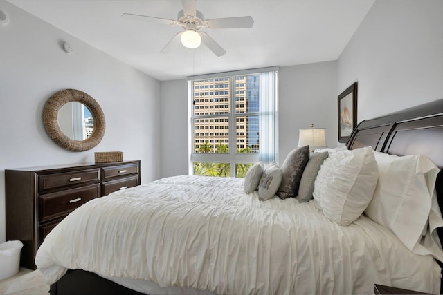 550 Okeechobee Blvd Unit 504, West Palm Beach, FL 33401 - bedroom with multiple windows and a ceiling fan