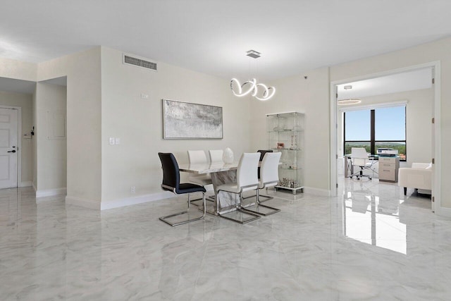 7578 Regency Lake Dr Unit 802, Boca Raton, FL 33433 - dining space with light marble finish flooring and a desk