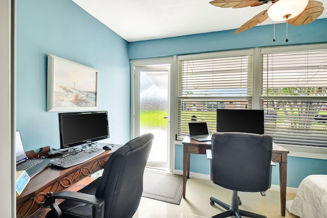 200 N High Point Blvd Unit C, Boynton Beach, FL 33435 - office with a ceiling fan and baseboards