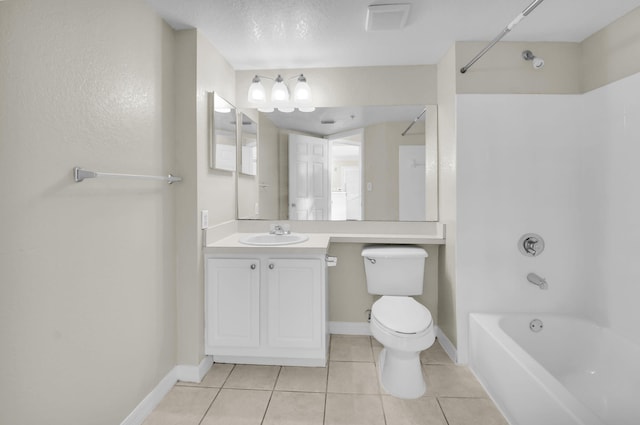15185 Michelangelo Blvd Unit 204, Delray Beach, FL 33446 - full bathroom with shower / tub combination, tile patterned flooring, vanity, toilet, and baseboards