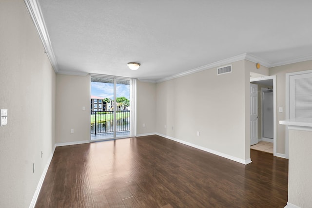 15185 Michelangelo Blvd Unit 204, Delray Beach, FL 33446 - empty room with crown molding, wood finished floors, and baseboards