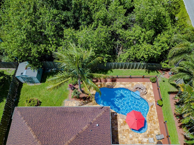 473 SW Dagget Ave, Port Saint Lucie, FL 34953 - view of pool featuring a fenced backyard