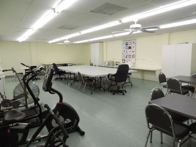 18081 SE Country Club Dr Unit 4-31, Jupiter, FL 33469 - miscellaneous room with a paneled ceiling and rubber floors