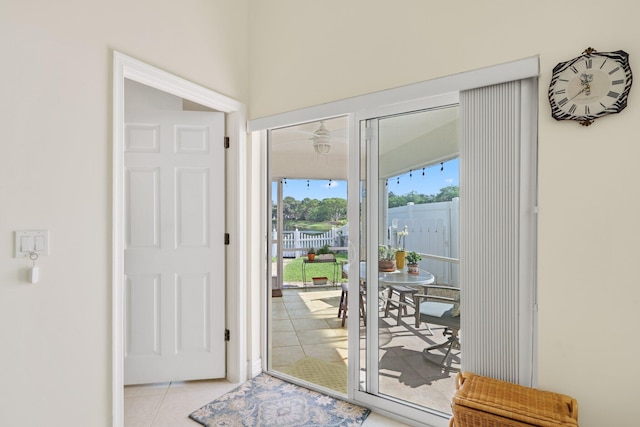 1071 Delray Lakes Dr, Delray Beach, FL 33444 - doorway with light tile patterned floors
