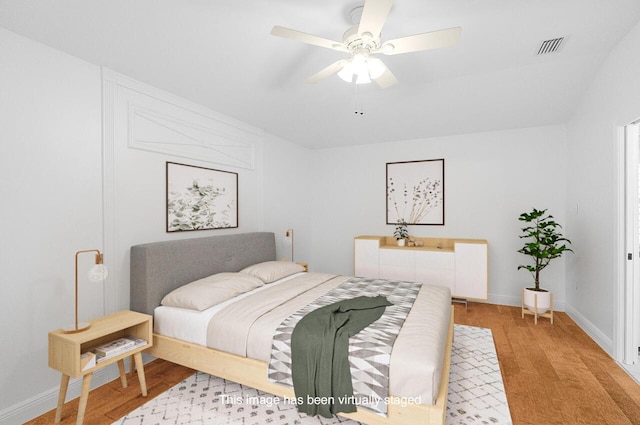 3024 Constellation Dr, Melbourne, FL 32940 - bedroom featuring light wood-style floors and ceiling fan