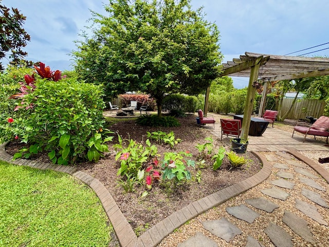 1456 SW Del Rio Blvd, Port Saint Lucie, FL 34953 - view of yard with a pergola and a patio