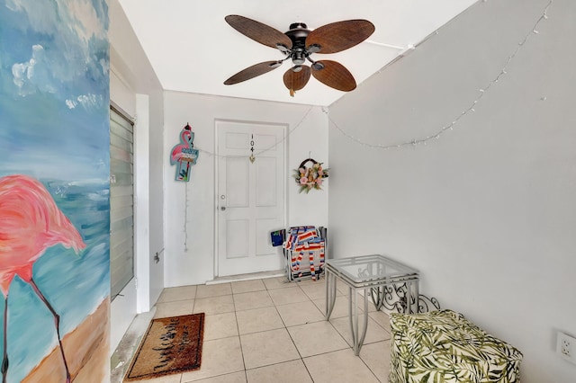600 Pine Dr Unit 104, Pompano Beach, FL 33060 - tiled entrance foyer featuring ceiling fan