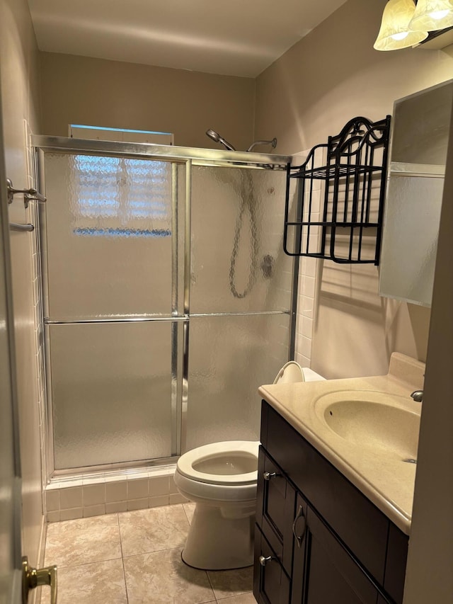 9935 Papaya Tree Trl Unit B, Boynton Beach, FL 33436 - full bath featuring toilet, tile patterned flooring, vanity, and a shower stall