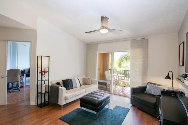 160 Yacht Club Way Unit 309, Hypoluxo, FL 33462 - living area featuring ceiling fan and wood finished floors