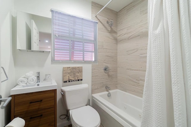 616 Claremore Dr Unit 1, 2, 3, West Palm Beach, FL 33401 - bathroom featuring toilet, shower / bath combo with shower curtain, and vanity