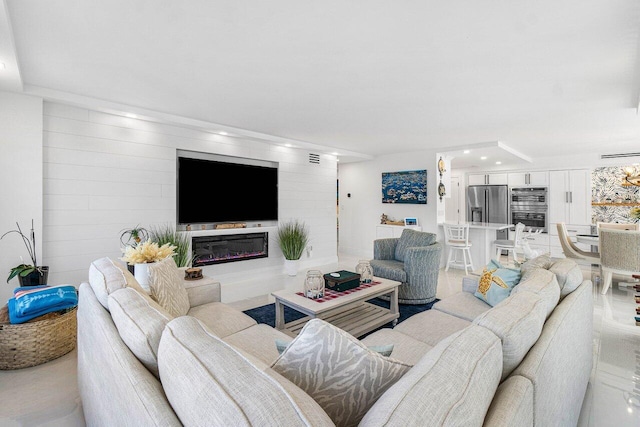 875 E Camino Real Unit 3E, Boca Raton, FL 33432 - living room featuring recessed lighting