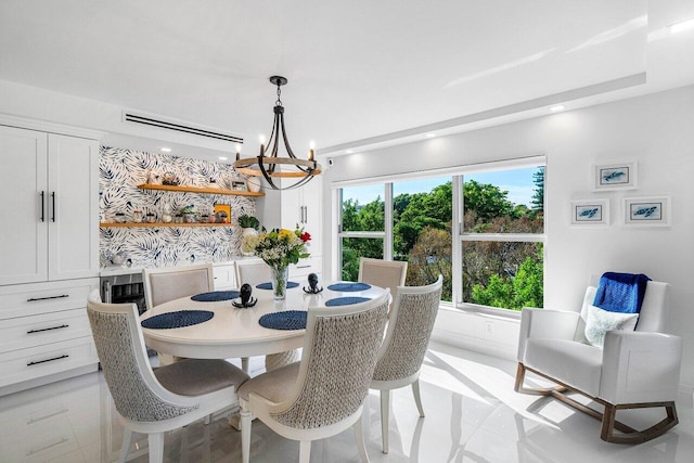 875 E Camino Real Unit 3E, Boca Raton, FL 33432 - dining area featuring a chandelier and recessed lighting