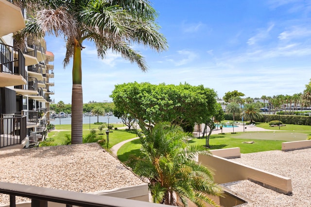 899 Jeffery St Unit 301, Boca Raton, FL 33487 - view of home's community with a putting green, a pool, and a water view