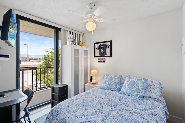 899 Jeffery St Unit 301, Boca Raton, FL 33487 - bedroom with access to outside and a ceiling fan
