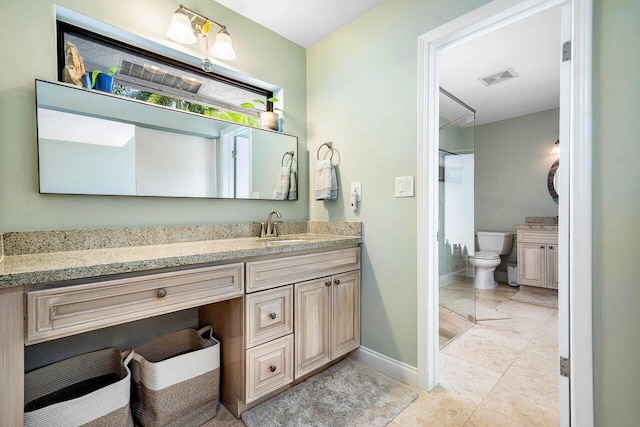 2626 NW 42nd St, Boca Raton, FL 33434 - bathroom with vanity, toilet, and baseboards