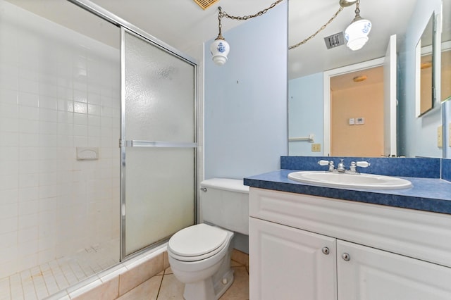 2860 SW 22nd Ave Unit 4170, Delray Beach, FL 33445 - full bath with a shower stall, vanity, and tile patterned flooring