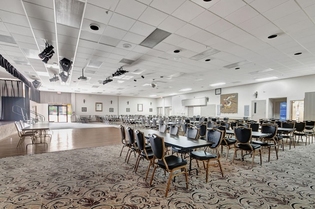 4734 Lucerne Lakes Blvd Unit 304, Lake Worth, FL 33467 - dining area with a paneled ceiling and carpet