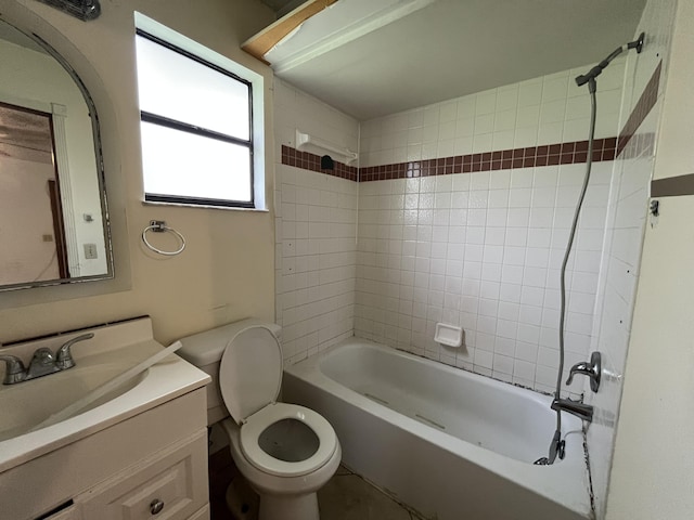2955 SW Varsity Ln, Port Saint Lucie, FL 34953 - full bathroom featuring vanity, toilet, and shower / washtub combination