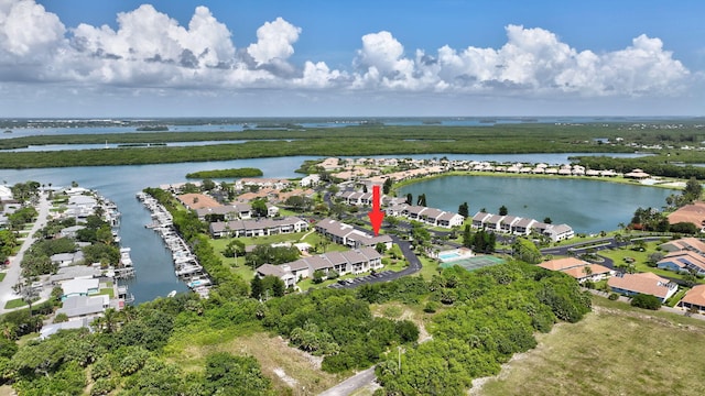 3209 S Lakeview Cir Unit 8-101, Hutchinson Island, FL 34949 - view of property location with a large body of water and nearby suburban area