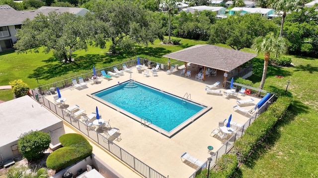 3209 S Lakeview Cir Unit 8-101, Hutchinson Island, FL 34949 - community pool featuring a patio