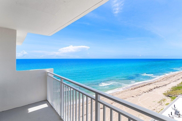 4505 S Ocean Blvd Unit 907, Highland Beach, FL 33487 - balcony featuring view of water and beach