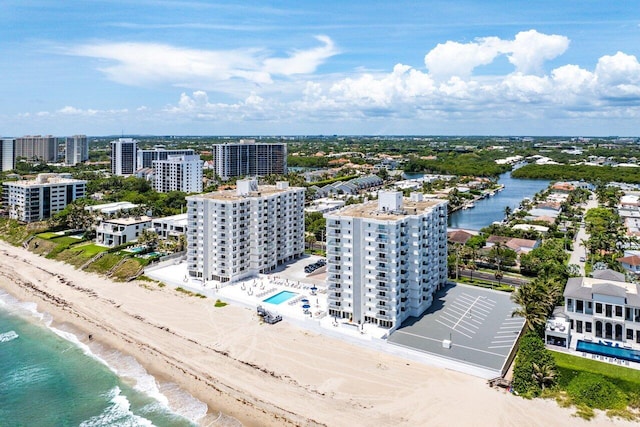 4505 S Ocean Blvd Unit 907, Highland Beach, FL 33487 - aerial view of waterfront with a beach