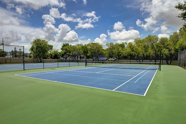 23440 Serene Meadow Dr S, Boca Raton, FL 33428 - view of tennis court with community basketball court