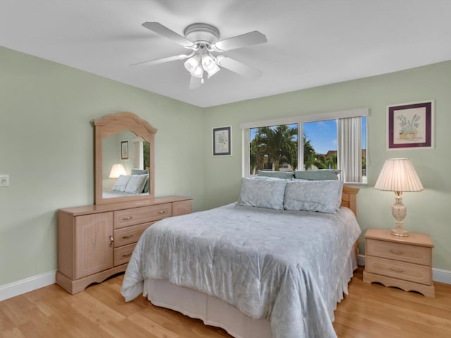 9855 Sandalfoot Blvd Unit 320, Boca Raton, FL 33428 - bedroom with light wood-type flooring and a ceiling fan