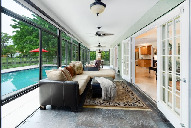 2413 NW 26th St, Boca Raton, FL 33431 - sunroom / solarium featuring french doors