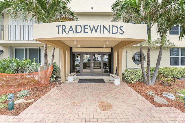 1009 N Ocean Blvd Unit 511, Pompano Beach, FL 33062 - entrance to property featuring french doors and stucco siding