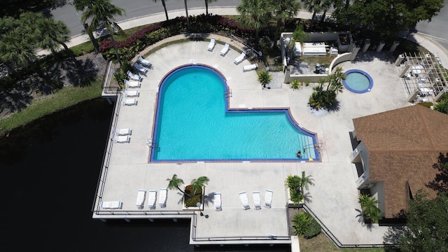 8111 Northboro Ct Unit 11B, Lake Clarke Shores, FL 33406 - bird's eye view of a pool area