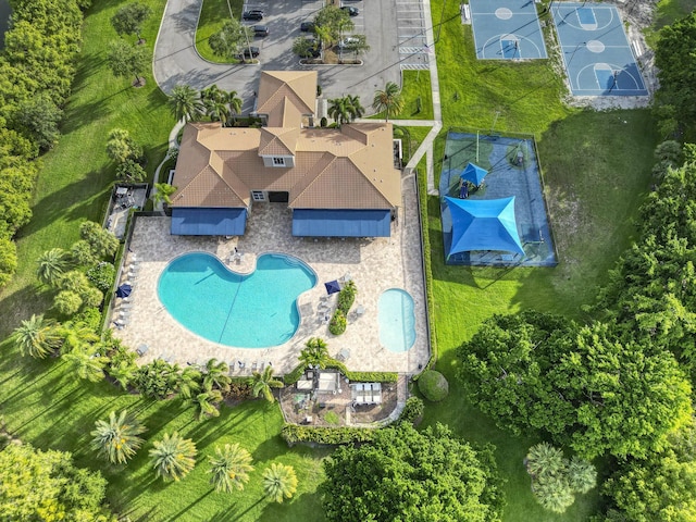 21480 Halstead Dr, Boca Raton, FL 33428 - bird's eye view of a pool