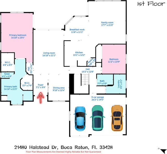 21480 Halstead Dr, Boca Raton, FL 33428 - view of floor plan / room layout