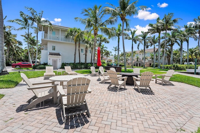 1579 Bow Line Rd, Fort Pierce, FL 34949 - view of patio / terrace with an outdoor fire pit