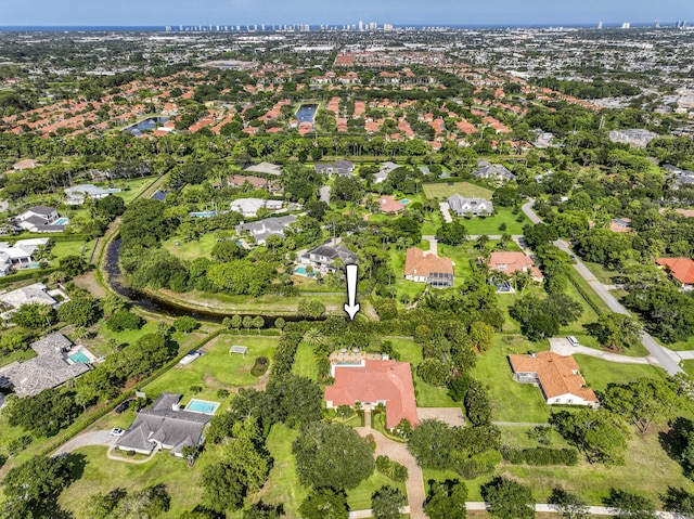7656 Steeplechase Dr, Palm Beach Gardens, FL 33418 - aerial view of property and surrounding area featuring nearby urban area