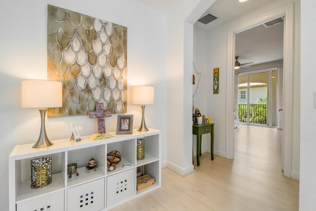 1522 Carafe Ct, Palm Beach Gardens, FL 33410 - hall with wood finished floors and baseboards
