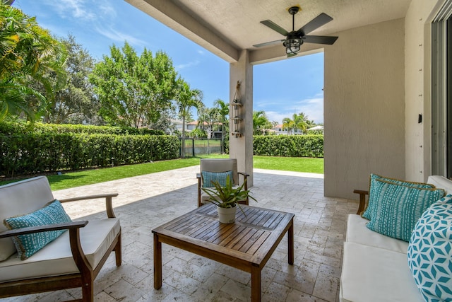 1522 Carafe Ct, Palm Beach Gardens, FL 33410 - view of patio featuring a ceiling fan