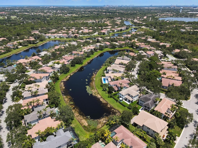 1522 Carafe Ct, Palm Beach Gardens, FL 33410 - aerial view of property and surrounding area with nearby suburban area and a large body of water