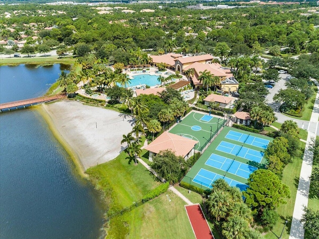 1522 Carafe Ct, Palm Beach Gardens, FL 33410 - drone / aerial view of a large body of water and a pool area