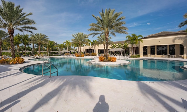 9759 Vitrail Ln, Delray Beach, FL 33446 - community pool featuring a patio area