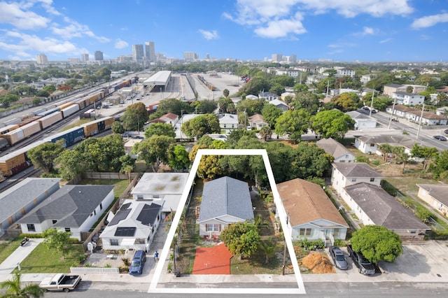 716 21st St, West Palm Beach, FL 33407 - view of urban area with property parcel outlined and nearby suburban area