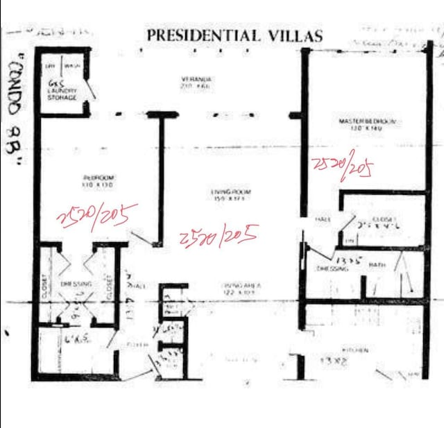 2520 Presidential Way Unit 205, West Palm Beach, FL 33401 - property floor plan