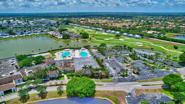 637 N Monaco N Unit 637, Delray Beach, FL 33446 - aerial view of property's location featuring a large body of water, a golf club, and a pool