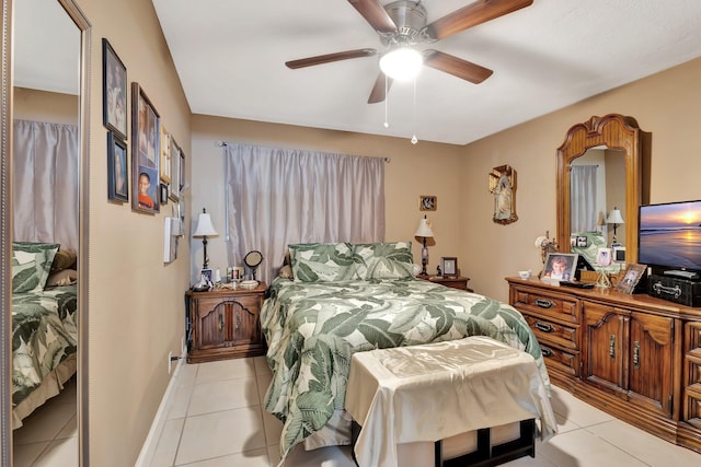 637 N Monaco N Unit 637, Delray Beach, FL 33446 - bedroom with light tile patterned floors and ceiling fan