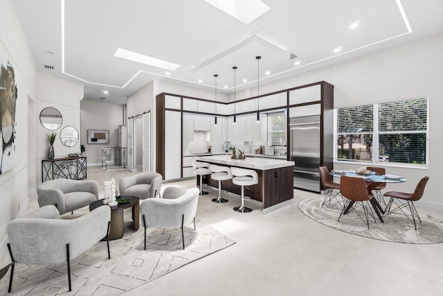 6357 Graycliff Dr Unit C, Boca Raton, FL 33496 - living room with a skylight and recessed lighting