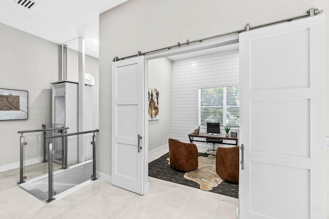 6357 Graycliff Dr Unit C, Boca Raton, FL 33496 - office space with a barn door and baseboards