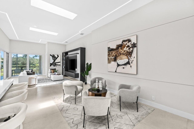 6357 Graycliff Dr Unit C, Boca Raton, FL 33496 - living room featuring a skylight