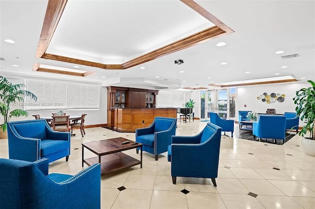 1801 N Flagler Dr Unit 622, West Palm Beach, FL 33407 - common area featuring recessed lighting and ornamental molding